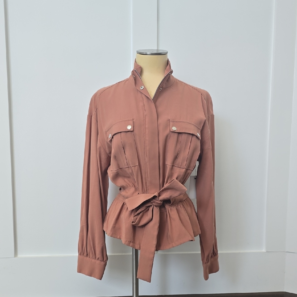 Nine West Zipped Belted Jacket